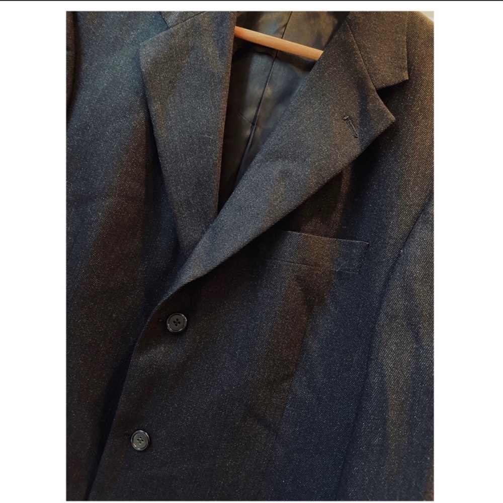 Ted Baker London Nordstrom 3 Button Black Blazer 41R Suit English Sports Coat - Picture 2 of 7